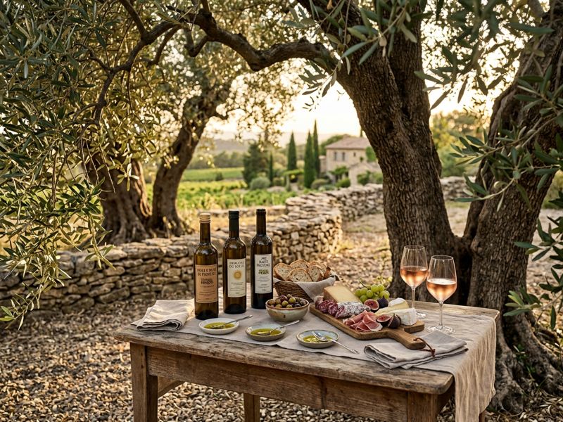 Évasion gourmande au milieu des oliviers en Provence